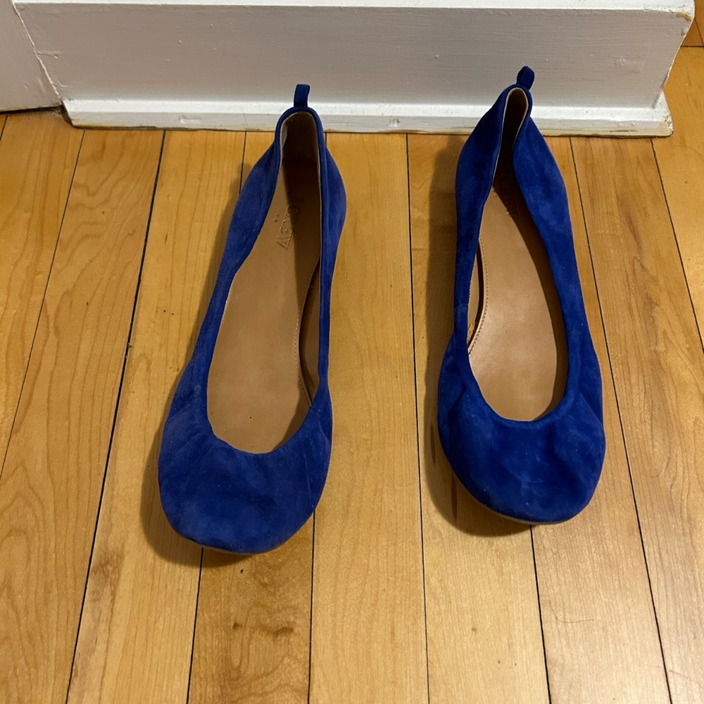 J Crew Blue Ballet Flats